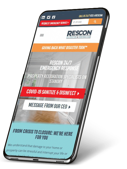 rescon mobile web mockup