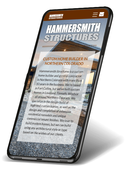 hammersmith structures home page mobile mockup