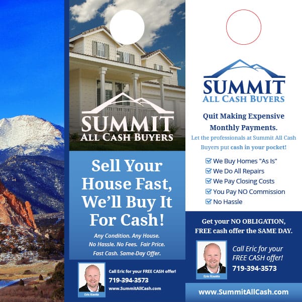 summit all cash buyers door mockup