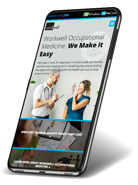 workwell website mobile mockup
