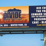 divide music festival billboard design