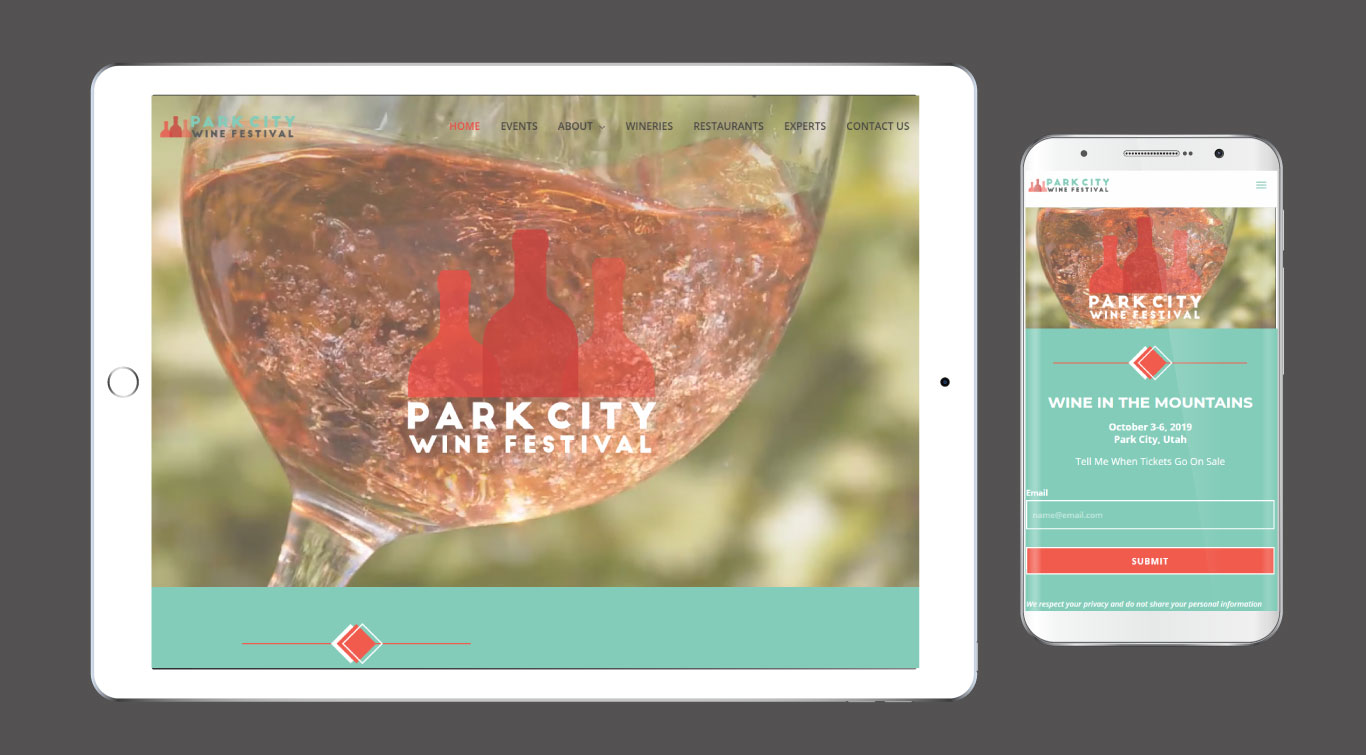park city wine festival responsive design