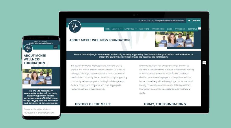 mckee wellness foundation mobile design