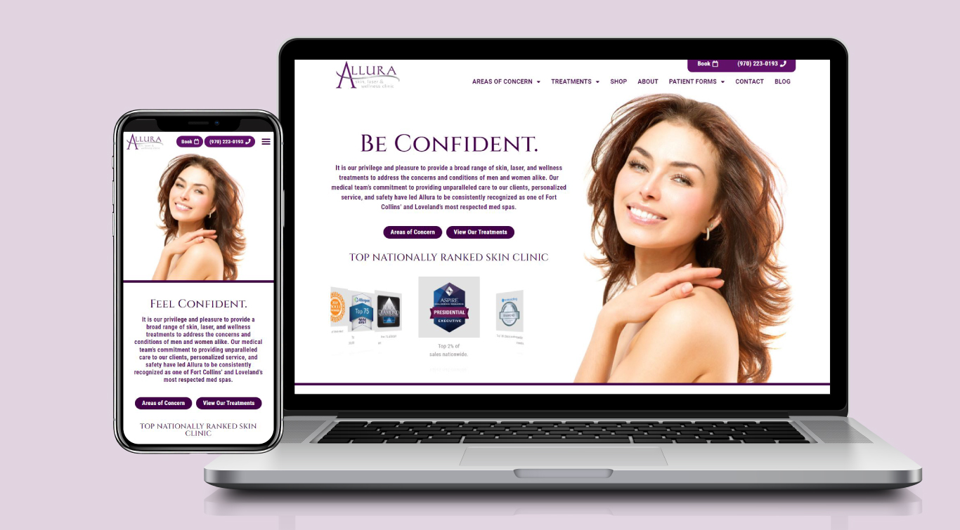 allura home page design