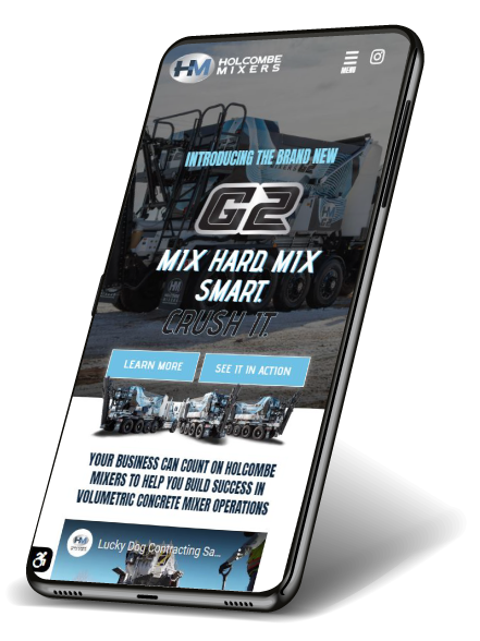 holcombe mixers g2 mobile site