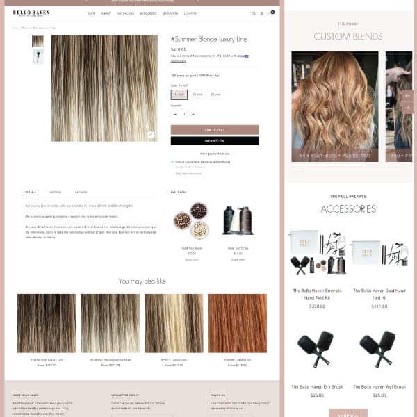 bello haven product page by sage marketing group