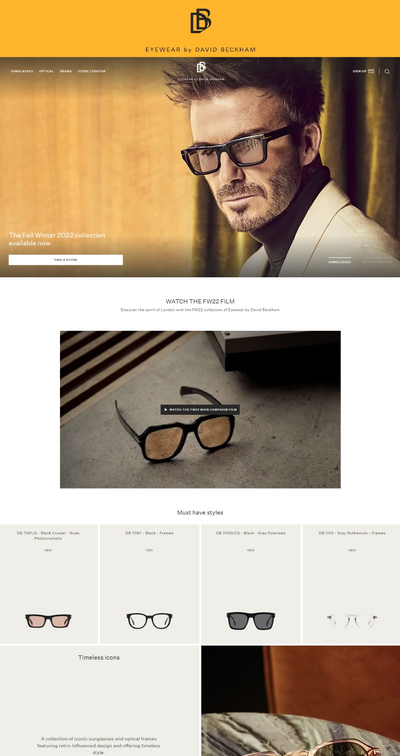 eyewear by david beckham shopify site