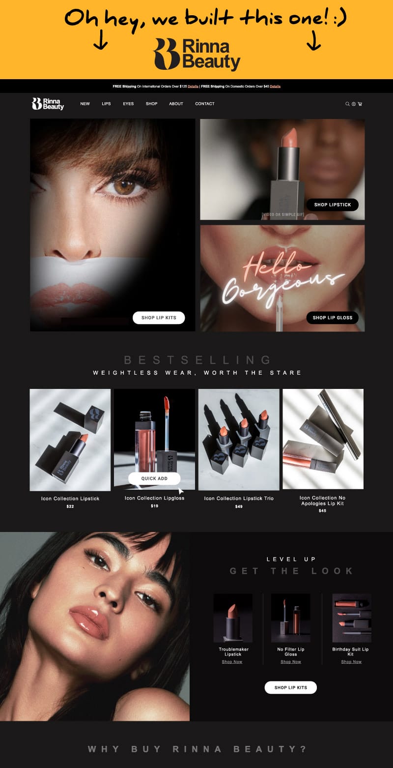 rinna beauty shopify site